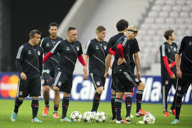 Franck Ribery FOOTBALL : entrainement du Bayern de Munich - Champions League - 22 10 2012 JBAutissier Panoramic