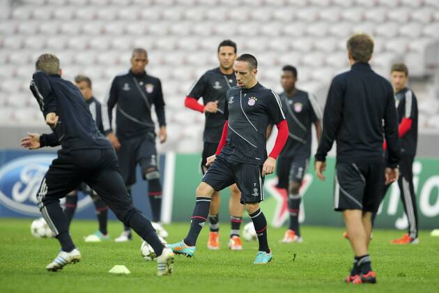 Franck Ribery FOOTBALL : entrainement du Bayern de Munich - Champions League - 22 10 2012 JBAutissier Panoramic