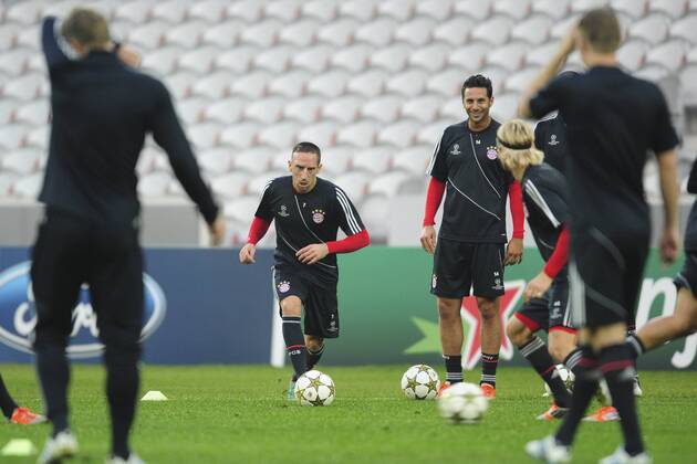 Franck Ribery FOOTBALL : entrainement du Bayern de Munich - Champions League - 22 10 2012 JBAutissier Panoramic