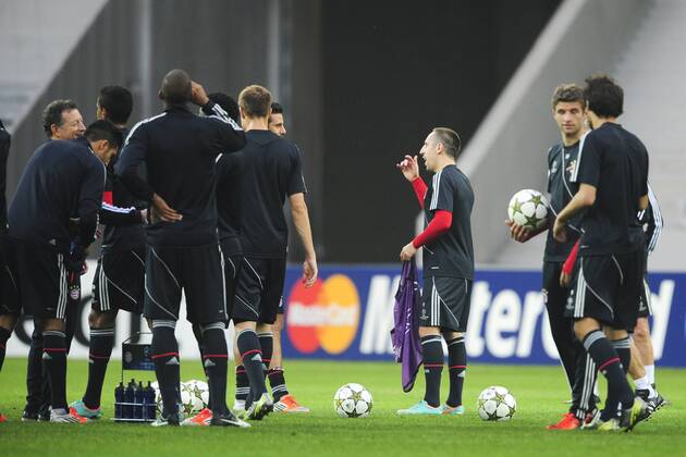 Franck Ribery FOOTBALL : entrainement du Bayern de Munich - Champions League - 22 10 2012 JBAutissier Panoramic