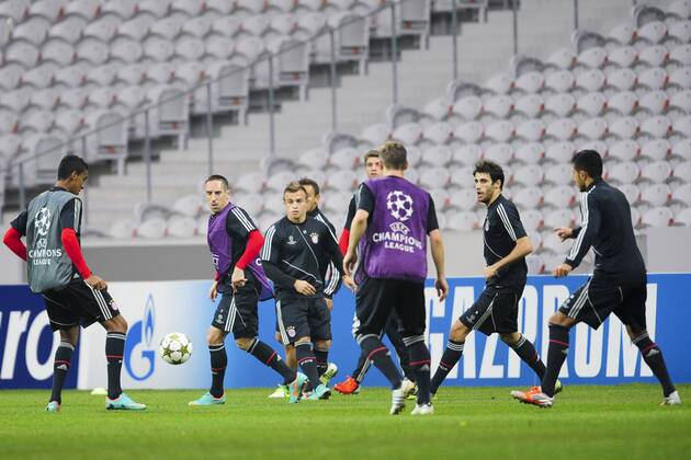 Franck Ribery FOOTBALL : entrainement du Bayern de Munich - Champions League - 22 10 2012 JBAutissier Panoramic