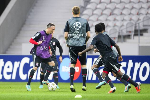 Franck Ribery FOOTBALL : entrainement du Bayern de Munich - Champions League - 22 10 2012 JBAutissier Panoramic