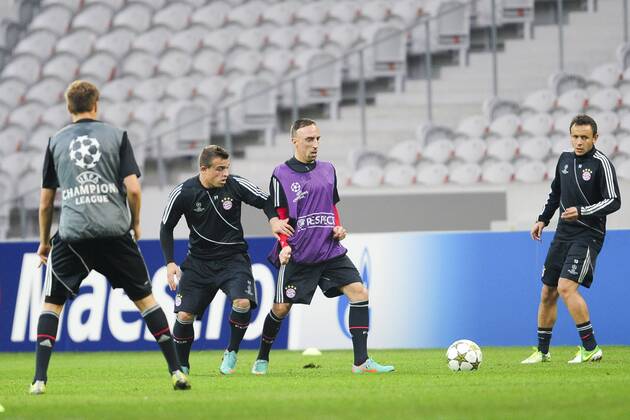 Franck Ribery FOOTBALL : entrainement du Bayern de Munich - Champions League - 22 10 2012 JBAutissier Panoramic