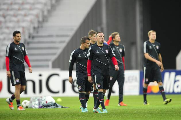Franck Ribery FOOTBALL : entrainement du Bayern de Munich - Champions League - 22 10 2012 JBAutissier Panoramic