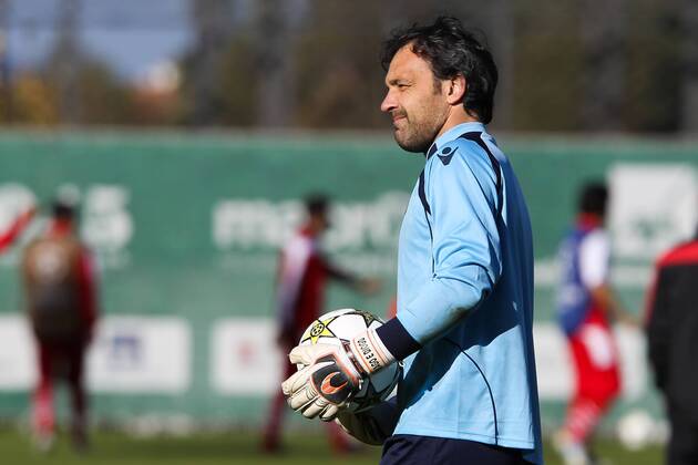 Quim of SC Braga (Sporting) during the training session before the UEFA Champions League, Group H, match in Braga.