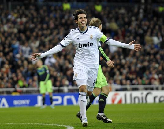 Real Madrid - Ajax - UEFA Champions League 2012 2013 - Group D - Matchday 6 Ricardo Kaka celebrating his goal Estadio Santiago Bernabeu - Madrid - Spain- 04 12 2012 
