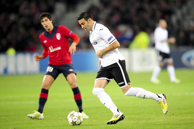 Adil Rami (Fc Valence) FOOTBALL : Lille vs Fc Valence - Ligue des Champions - 05 12 2012 JBAutissier Panoramic 