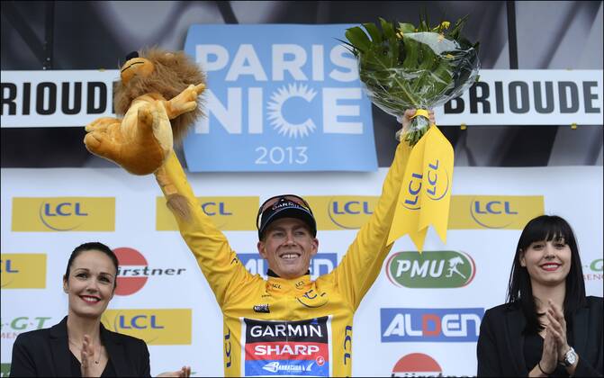 TALANSKY Andrew (USA) of Garmin Sharp Podium CYCLISME : Paris Nice 2013 - Chatel Guyon Brioude - Etappe 3 - 06 03 2013 PhotoNews Panoramic 