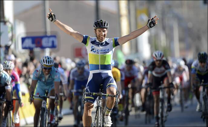 ALBASINI Michael (SUI) of Orica Greenedge Joie CYCLISME : Paris Nice 2013 - Brioude Saint Vallier - Etape 4 - 07 03 2013 PhotoNews Panoramic 