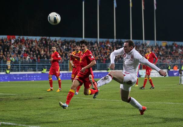 England s Wayne Rooney puts a chance wide..Montenegro v England- World Cup Qualifier - Podgorica City Stadium, Podgorica- 26 03 13 - Picture David Klein Sportimage EDITORIAL USE ONLY. No use with unauthorised audio, video, data, fixture lists, club league logos or live services. Online in-match use limited to 120 images, no video emulation. No use in betting, games or single club league player publications.
