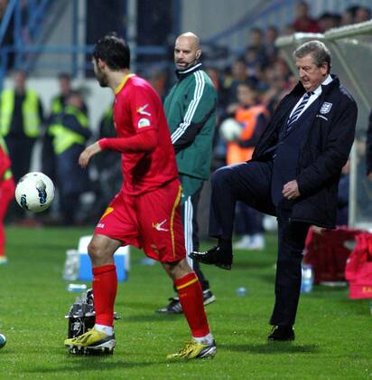 26.03.2013 Podgorica(Montenegro) Montenegro-England FIFA world cup Brazil qualifiers men football Roy Hodgson(r) England head coach :