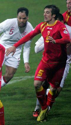 26.03.2013 Podgorica(Montenegro) Montenegro-England FIFA world cup Brazil qualifiers men football Vladimir Volkov(R) Montenegro :