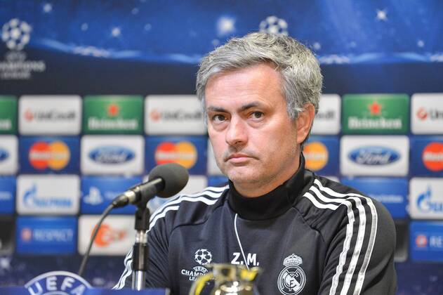 Fußball Champions League Borussia Dortmund - Real Madrid - PK - Real Madrid am 23.04.2013 im Signal Iduna Park in Dortmund Jose Mourinho ( Trainer Madrid )