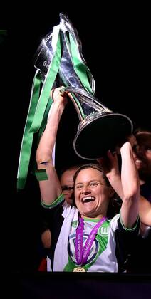 London Fulham Fußball Champions League Finale Frauen VfL Wolfsburg vs. Olympique Lyon, Siegtorschützen Martina Müller (Wolfsburg)