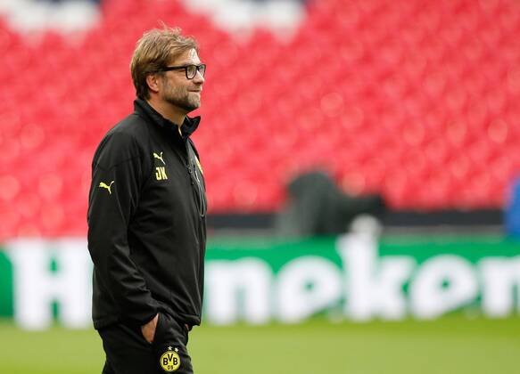 FUSSBALL - CL Finale, Dortmund vs Bayern, Vorberichte, Training LONDON,ENGLAND,24.MAI.13 - FUSSBALL - UEFA Champions League Finale, Borussia Dortmund vs FC Bayern München, Vorberichte, Abschlusstraining Dortmund. Bild zeigt Trainer Jürgen Klopp (Dortmund). 