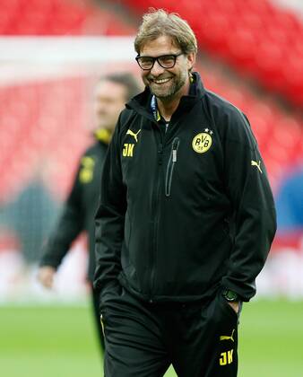FUSSBALL - CL Finale, Dortmund vs Bayern, Vorberichte, Training LONDON,ENGLAND,24.MAI.13 - FUSSBALL - UEFA Champions League Finale, Borussia Dortmund vs FC Bayern München, Vorberichte, Abschlusstraining Dortmund. Bild zeigt Trainer Jürgen Klopp (Dortmund). 