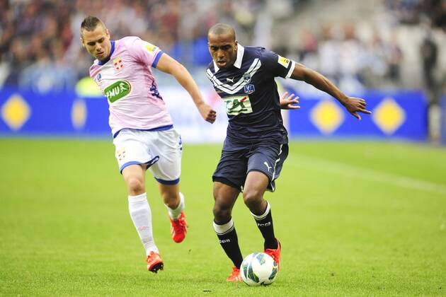 Kevin Berigaud (Evian) vs Nicolas Maurice Belay (Bordeaux) FOOTBALL : Evian Thonon Gaillard vs Bordeaux - Finale coupe de France - 31 05 2013 JBAutissier Panoramic 