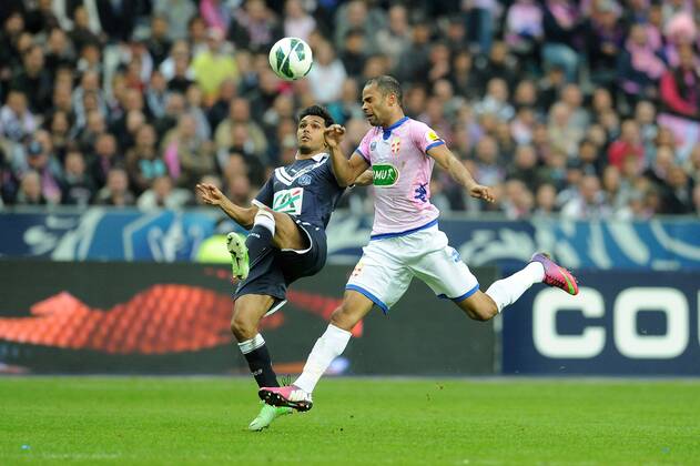Saber Khalifa (Evian) Benoit Tremoulinas (Bordeaux) FOOTBALL : Evian vs Bordeaux - Coupe de France - 31 05 2013 N.LeGouic FEP Panoramic 