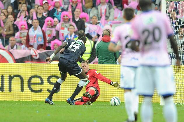 Bertrand Laquait (Evian) but Cheick Diabate (Bordeaux) FOOTBALL : Evian vs Bordeaux - Coupe de France - 31 05 2013 N.LeGouic FEP Panoramic 