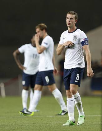 England s Jordan Henderson looks on dejected - England U21 vs Norway U21 - UEFA U21 Championship 2013 - Ha Moshava Stadium - Petah Tikva - Israel - 08 06 2013 - Pic David Klein Sportimage EDITORIAL USE ONLY. No use with unauthorised audio, video, data, fixture lists, club league logos or live services. Online in-match use limited to 120 images, no video emulation. No use in betting, games or single club league player publications.