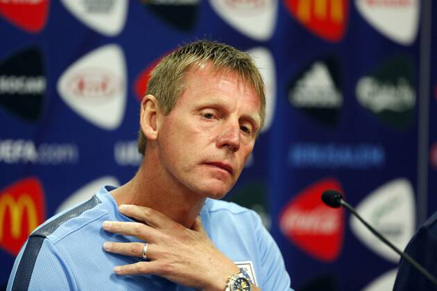England s Stuart Pearce during his press conference England U21 Training - UEFA U21 Championship 2013 - Teddy Stadium - Jerusalem - Israel - 10 06 2013 - Pic David Klein Sportimage EDITORIAL USE ONLY. No use with unauthorised audio, video, data, fixture lists, club league logos or live services. Online in-match use limited to 120 images, no video emulation. No use in betting, games or single club league player publications.