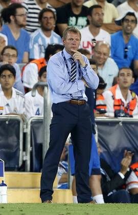 England s Stuart Pearce looks on - Israel U21 vs England U21 - UEFA U21 Championship 2013 - Teddy Stadium - Jerusalem - Israel - 11 06 2013 - Pic David Klein Sportimage EDITORIAL USE ONLY. No use with unauthorised audio, video, data, fixture lists, club league logos or live services. Online in-match use limited to 120 images, no video emulation. No use in betting, games or single club league player publications.