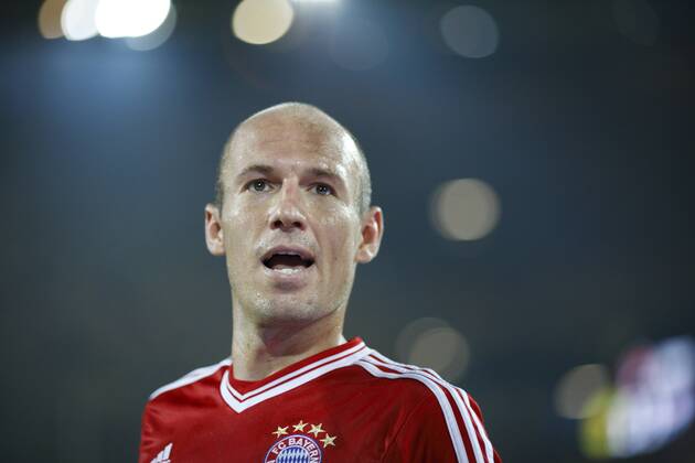 Supercup Deutschland 2013 Borussia Dortmund vs. FC Bayern München 4:2 HIER hat Arjen Robben (FC Bayern München) soeben den zwischenzeitlichen Ausgleich zum 1:1 erzielt
