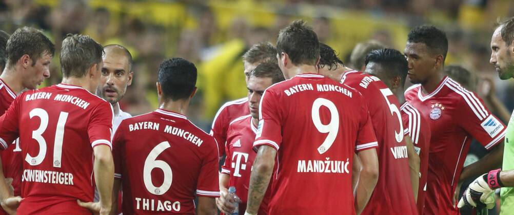 Supercup Deutschland 2013 Borussia Dortmund vs. FC Bayern München 4:2 HIER Pep Guardiola und seine Spieler vom FC Bayern München