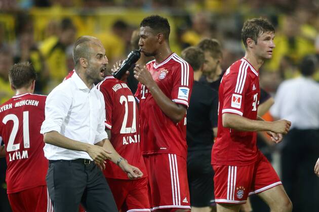 Supercup Deutschland 2013 Borussia Dortmund vs. FC Bayern München 4:2 HIER Pep Guardiola und seine Spieler vom FC Bayern München