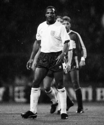 Football - 1987 1988 European Championship Qualifier - Group Four: England 8 Turkey 0 England s Cyrille Regis at Wembley. 14 10 1987 