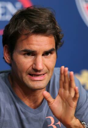 TENNIS - ATP, US Open 2013, PK NEW YORK CITY,NEW YORK,USA,24.AUG.13 - TENNIS - ATP Tennis Herren Tour, US Open 2013, Grand Slam, Flushing Meadows, Pressekonferenz. Bild zeigt Roger Federer (SUI). 