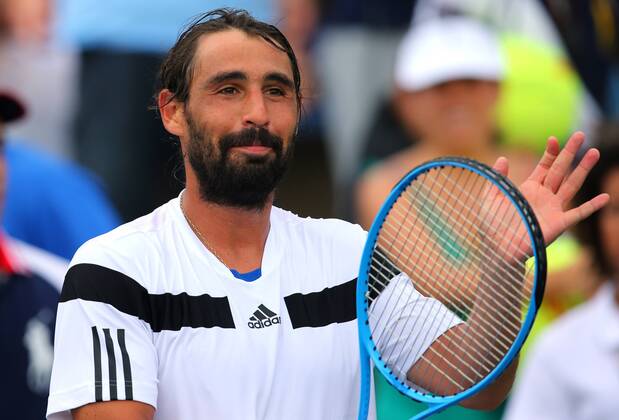 TENNIS - ATP, US Open 2013 NEW YORK CITY,NEW YORK,USA,28.AUG.13 - TENNIS - ATP Tennis Herren World Tour, US Open 2013, Grand Slam, Flushing Meadows. Bild zeigt Marcos Baghdatis (CYP). 