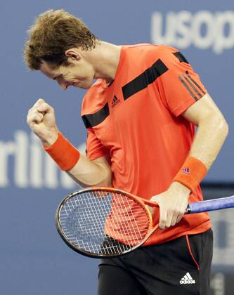 Andy Murray in their first round match on day three at the U.S. Open Tennis Championships at the USTA Billie Jean King National Tennis Center in New York City on August 28, 2013.  NYP20130828118