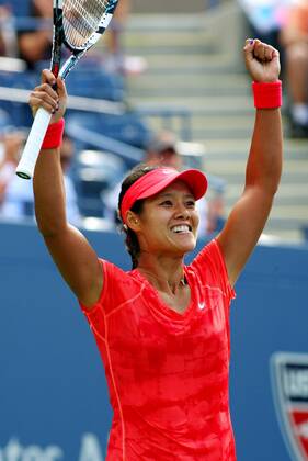 Na Li of China celebrates in three sets of their quarterfinal match at the U.S. Open Championship held at the USTA Billie Jean King National Tennis Center on September 3, 2013 in New York City. . UPI Photo MonikaxGraff  NYP20130903326