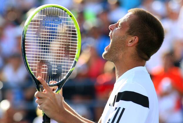 Mikhail Youzhny of Russia in their fourth-round match at the U.S. Open Championship held at the USTA Billie Jean King National Tennis Center on September 3, 2013 in New York City. UPI Photo MonikaxGraff  NYP20130903329