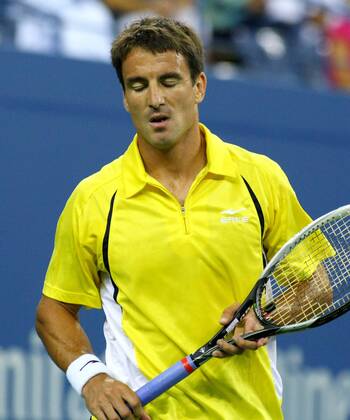 Tommy Robredo of Spain - quarter-finals match at the U.S. Open Championship held at the USTA Billie Jean King National Tennis Center on September 4, 2013 in New York City. UPI Photo Monika Graff  NYP20130904325