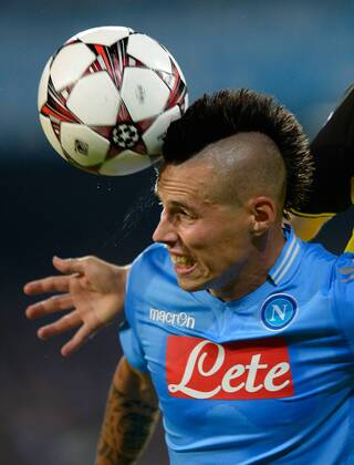 FUSSBALL CHAMPIONS LEAGUE SAISON 2013 2014 Vorrunde SSC Neapel - Borussia Dortmund 18.09.2013 Marek Hamsik (SSC Neapel) mit Ball 