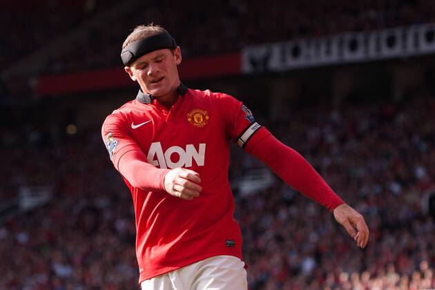Wayne Rooney of Manchester United looks dejected - Manchester United vs. West Bromwich Albion - Barclay s Premier League - Old Trafford - Manchester - 28 09 2013 Pic Philip Oldham Sportimage EDITORIAL USE ONLY. No use with unauthorised audio, video, data, fixture lists, club league logos or live services. Online in-match use limited to 120 images, no video emulation. No use in betting, games or single club league player publications.