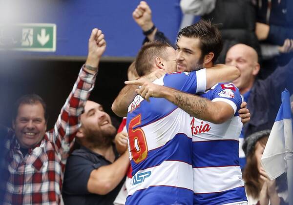 QPR s Charlie Austin celebrates scoring his sides opening goal QPR v Barnsley - Npower Championship - Loftus Road - London - England -05 10 2013 - Pic David Klein Sportimage EDITORIAL USE ONLY. No use with unauthorised audio, video, data, fixture lists, club league logos or live services. Online in-match use limited to 120 images, no video emulation. No use in betting, games or single club league player publications.