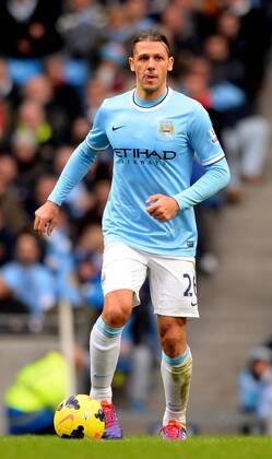 Martin Demichelis of Manchester City - Barclays Premier League - Manchester City vs Tottenham Hotspur - Etihad Stadium - Manchester - England - 24th November 2013 - EDITORIAL USE ONLY. No use with unauthorised audio, video, data, fixture lists, club league logos or live services. Online in-match use limited to 120 images, no video emulation. No use in betting, games or single club league player publications.