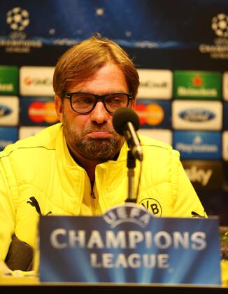 Montag 25.11.2013, Saison 2013 2014, UEFA Champions League, Pressekonferenz im Presseraum des Dortmunder Signal Iduna Parks vor dem Spiel zwischen dem BVB Borussia Dortmund und dem SSC Neapel, Trainer Jürgen Klopp (BVB)