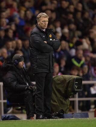 David Moyes, manager of Manchester United watches on - AFC Sunderland vs. Manchester United (ManU) - Capital One Cup Semi Final First Leg - Stadium of Light - Sunderland - 07 01 2014 EDITORIAL USE ONLY. No use with unauthorised audio, video, data, fixture lists, club league logos or live services. Online in-match use limited to 120 images, no video emulation. No use in betting, games or single club league player publications.