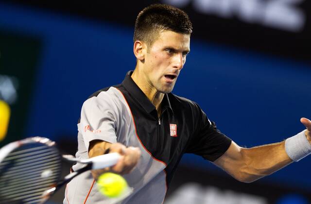 TENNIS - ATP, Australian Open 2014 MELBOURNE,AUSTRALIEN,13.JAN.14 - TENNIS - ATP Tennis Herren World Tour, Grand Slam, Australian Open. Bild zeigt Novak Djokovic (SRB).
