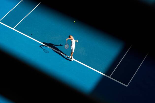 TENNIS - ATP, Australian Open 2014 MELBOURNE,AUSTRALIEN,19.JAN.14 - TENNIS - ATP Tennis Herren World Tour, Grand Slam, Australian Open. Bild zeigt Florian Mayer (GER).