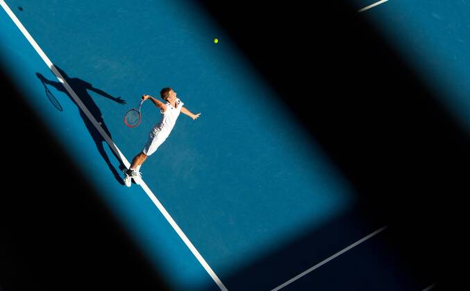 TENNIS - ATP, Australian Open 2014 MELBOURNE,AUSTRALIEN,19.JAN.14 - TENNIS - ATP Tennis Herren World Tour, Grand Slam, Australian Open. Bild zeigt Florian Mayer (GER).