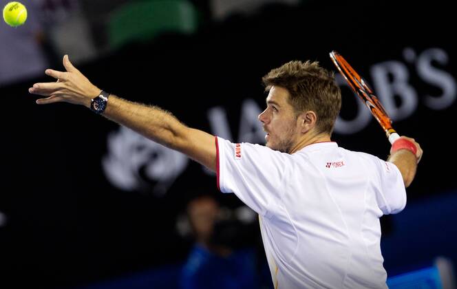 TENNIS - ATP, Australian Open 2014 MELBOURNE,AUSTRALIEN,19.JAN.14 - TENNIS - ATP Tennis Herren World Tour, Grand Slam, Australian Open. Bild zeigt Stanislas Wawrinka (SUI).