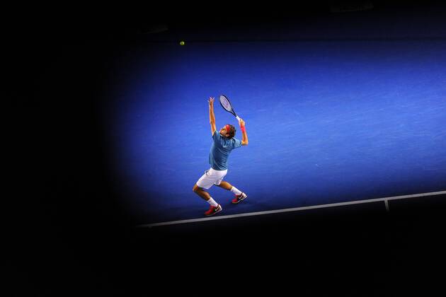 Roger Federer (SUI) TENNIS : Open d Australie - Melbourne - 24 01 2014 TennisMagazine Panoramlc 