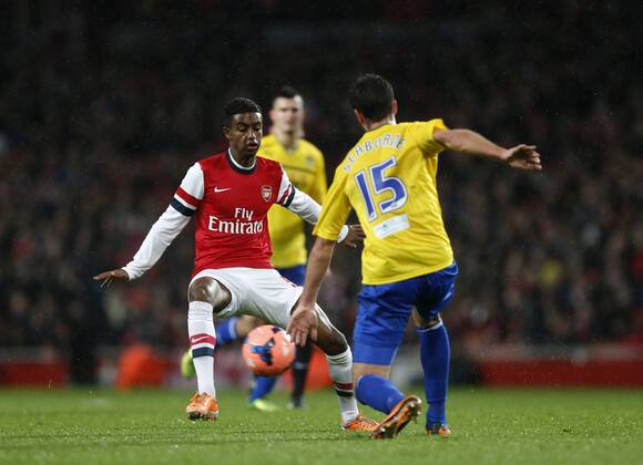 Arsenal s Gedion Zelalem in action Arsenal vs Coventry City - FA Cup Fourth Round - Emirates Stadium - London - England - 24 01 2014 - Pic David Klein Sportimage EDITORIAL USE ONLY. No use with unauthorised audio, video, data, fixture lists, club league logos or live services. Online in-match use limited to 120 images, no video emulation. No use in betting, games or single club league player publications.