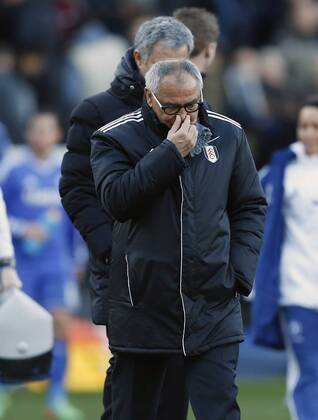 Fulham s Felix Magath looks on dejected FC Fulham vs Chelsea FC London - Premier League - Craven Cottage - London - England - 01 03 2014 - EDITORIAL USE ONLY. No use with unauthorised audio, video, data, fixture lists, club league logos or live services. Online in-match use limited to 120 images, no video emulation. No use in betting, games or single club league player publications.
