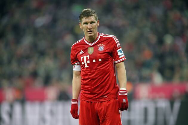 Bastian Schweinsteiger (Bayern) . FC Bayern München-FC Schalke04 . München, GER, 01.03.2014 , 23. Spieltag, Fussball-Bundesliga 2013-2014 .